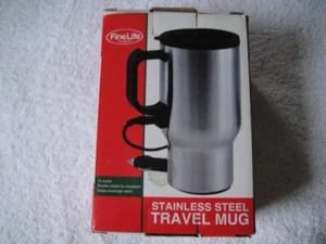 Fine Life Edelstahl Reisebecher 14 Unzen Auto Ladegerät Getränkebehälter NEU - Bild 1 von 7