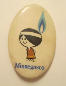 Minnegasco Gas Company Indian Vintage Pinback Button - Bild 1 von 3