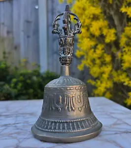 Tibetan Antique Ghanta Bell - Buddhist Ritual Brass 18th/19th Qing Chinese Monk - Picture 1 of 15