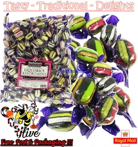 1kg Buchanan's Liquorice Assortment Boiled Sweets Pick n Mix Candy Retro Party - Picture 1 of 1
