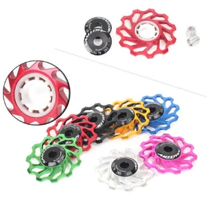 Polea de desviador trasero de bicicleta 11T cojinete de cerámica rueda de jockey bicicleta de carretera MTB - Imagen 1 de 19