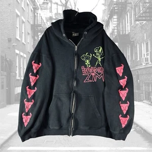 RARE 2000’s INVADER ZIM Mighty Fine Nickelodeon Doom Hoodie Size XL Hot Topic - Picture 1 of 23