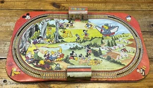 1950s Marx Walt Disney Mickey Mouse Express Tin Train Set Track Only ~ Rare - Bild 1 von 4