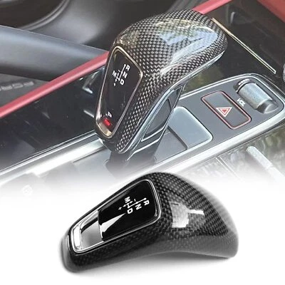 Cubierta de perilla de cambio de marchas de fibra de carbono real para Porsche Cayenne 2018-2023 Foto 1 de 4
