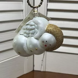 Patricia Breen Engel Schneemann Glitzer Ornament - Bild 1 von 4