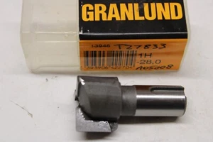 Granlund 28mm Spot Face Cutter 1H Carburo punta 3 scanalati gambo 14mm nuovo - Foto 1 di 2