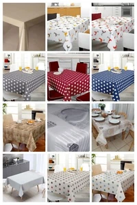 Wipe Clean Tablecloth PVC Plain and Textured Waterproof Table Cloth Protector - Picture 1 of 25