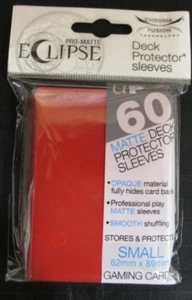 60 Ultra Pro Eclipse RED Small Size PRO-MATTE Deck Protector Sleeves - Picture 1 of 1
