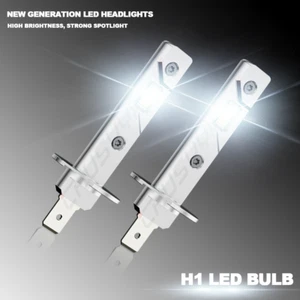 H1 LED Headlight Kit Bulbs High Low Beam 10000K Super White 20000LM Combo 2 - Picture 1 of 11