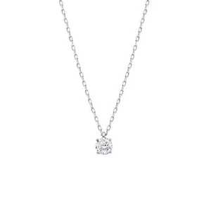 Collar colgante solitario de diamantes cultivados en laboratorio de 0,40 quilates de oro blanco de 10 k con cadena - Imagen 1 de 4