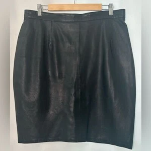 Vintage 90er Emsons Leder Bleistiftrock Größe 16 - Bild 1 von 4