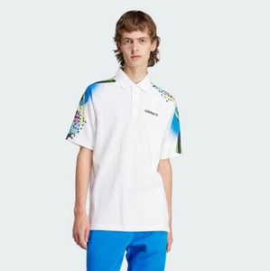 NUEVA CAMISETA POLO TENIS ADIDAS RETRO GRÁFICA BLANCA IVAN LENDL IN2376 GRANDE RARA - Imagen 1 de 5