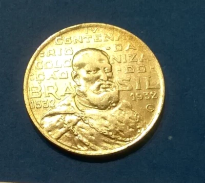 (pgasteelers1) Brazil Republic Coinage 1932 2000 Reis -Silver Size 26mm KM#532🌠 - Image 1 of 4