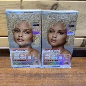 2x Loreal Feria Bond Care Lightening System Every Hair Texture PLATINUM BOUNCE - Picture 1 of 3