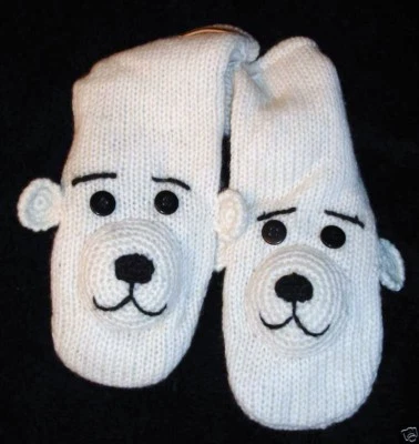 NUEVO Spirit POLAR BEAR Mitones ADULTO Tejido deLux FORRADO Guantes Blancos SOMBRERO SEPARADO Foto 1 de 4