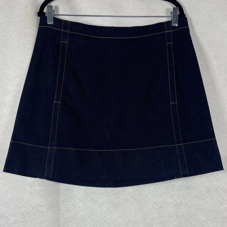 Kate Spade New York Skirt Women’s 14 Blue A-Line Mini Denim Cotton - Image 1 of 4
