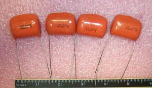 QTY (10) .68uf 200V 10% "ORANGE DROP" POLYESTER FILM CAPACITORS 225PY68492YD3 - Picture 1 of 2