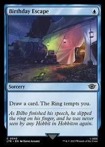 (1x FOIL) BIRTHDAY ESCAPE - The Lord of the Rings – MTG Magic the Gathering Card - Picture 1 of 5