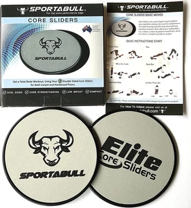 SPORTABULL Duel Sided Core Sliders - Premium Gliding Sliding Discs Double Pur... - Picture 1 of 12
