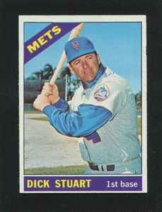 #480 Dick Stuart, Mets - 1966 Topps: EX-MT, o/c, R Border Ding/Pack Fresh 222056 - Bild 1 von 3