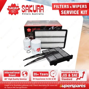 Sakura Front Wiper Blade & 4WD Filter Service Kit for Mitsubishi Pajero NS NT NW - Picture 1 of 2