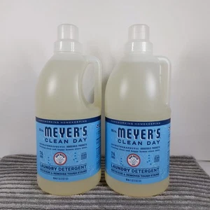 (2) Mrs. Meyer's Clean Day Liquid Laundry Detergent - Rain Water - 64 fl oz Each - Picture 1 of 4