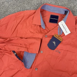 Tommy Bahama Shirt Mens M Oasis Twill Stretch Button Up Silk Blend NWT $125 - Picture 1 of 11