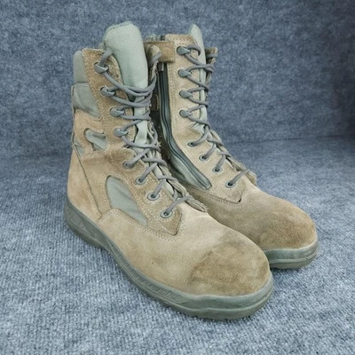 Belleville 610ZST Boots Mens Size 9.5R Sage Brown Side Zip Steel Toe Made USA - Image 1 of 4