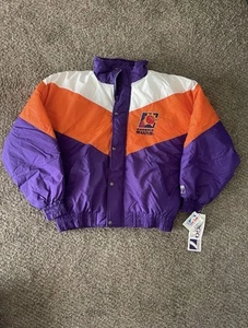 Phoenix Suns Logo 7 Jacket Cost Men’s XL Purple Zip NBA 90s - Picture 1 of 8