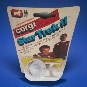 Vintage 1982 Mettoy Corgi #148 Star Trek II USS Enterprise Carded Kirk Spock NEW - Picture 1 of 9