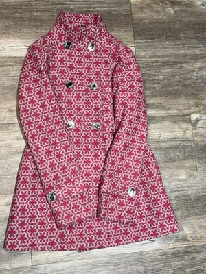 Abrigo Pura Vida Rosa y Gris Floral Academia Guisante Talla 2 Encantador Pradera Glamour Foto 1 de 4