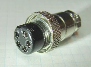 5 Pin Inline Mic Microphone Jack Female Mobile Connector CB HAM Philmore 61-605B - Picture 1 of 3