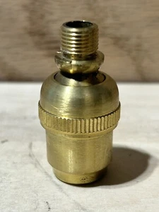 Medium Brass Lamp Swivel 1-3/4"Ht. 1/8" IPS Male to 1/4" IPS Female - Lamp Part - Picture 1 of 6