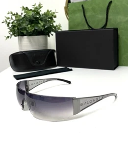 Bvlgari Y2K 549 Bono U2 Rimless Visor Shield Chrome Silver Metal Sunglasses - Picture 1 of 18