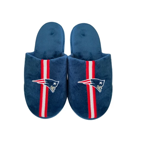 New England Patriots NFL Men's Team Stripe Slipper, 4 Sizes Available, FREE SHIP Cover