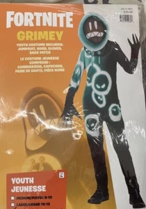 Fortnite Grimey Costume Youth M 8-10 Halloween InSpirit Designs Jumpsuit New - Picture 1 of 5