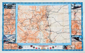 1943 COLORADO Map RAILROADS ORIGINAL Kalmbach GEORGETOWN LOOP Denver Telluride - Imagen 1 de 8