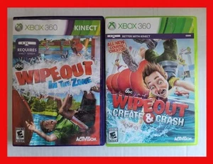 Microsoft XBOX 360 Video Games Wipeout In The Zone + Wipe Out Create & Crash - Picture 1 of 2
