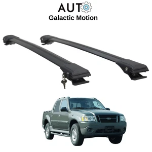Roof Rack Cross Bars for fit Ford Explorer Sport Trac 2001-2005 Alu Black 2Pcs - Picture 1 of 12