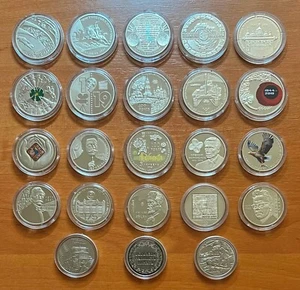 UKRAINE - Komplettsatz 2019 - 21 Münzen 2, 5, 10 HRYVEN & 2 Comm. Medaillen - UNC - Bild 1 von 1