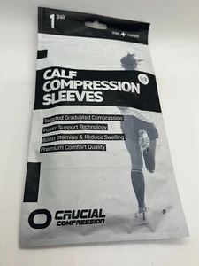 Crucial Compression Calf Sleeves for Men & Women (Pair) S/M - NEW - Picture 1 of 2