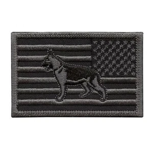 USA reversed flag k-9 handler subdued ACU american embroidered sew iron on patch - Picture 1 of 2