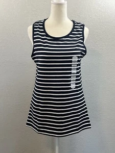 Canotta donna Duluth Trading Co. coda lunga taglia S 100% cotone a righe nuova con etichette - Foto 1 di 8