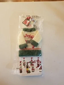 Weihnachten Morgen Pullover Spirituosen Weinflasche Strickbezug Geschenktüte Rentier Neu - Bild 1 von 3