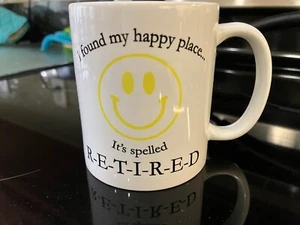 Retirement 12 oz. Coffee Mug - Smiley Face, Happy Place - Bild 1 von 2