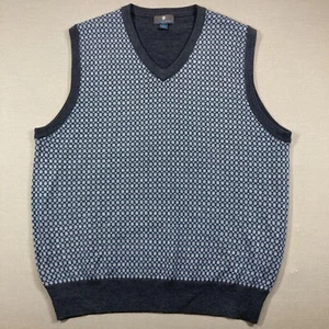 Toscano Firenze Wool V Neck Sweater Vest Mens L Gray Soft - Picture 1 of 6