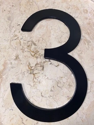 Black Color Iron Number Three 3 - Image 1 of 4