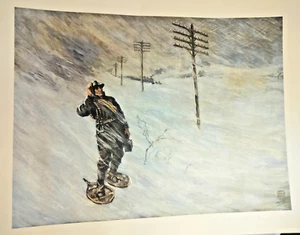 Impresión vintage del sistema de campana enmarcada "Spirit of Service"; Ernest Hamlin Baker 17x22 - Imagen 1 de 4