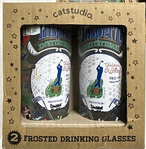 Catstudio Frosted Drinking Glasses Insperity Invitational Tournament Golf Ball - Picture 1 of 4