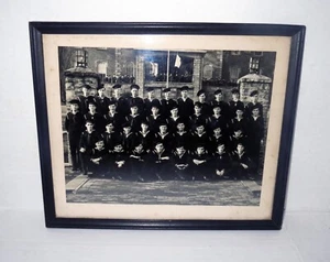 Rara FOTOGRAFIA REGGIMENTO MILITARE WW2 US Navy - castello e bandiera bianca resa - Foto 1 di 8